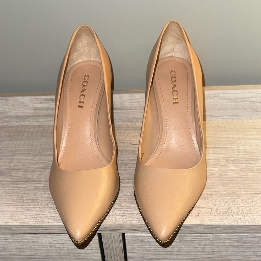 Coach Beige Women's Heels - Picture 2 of 5